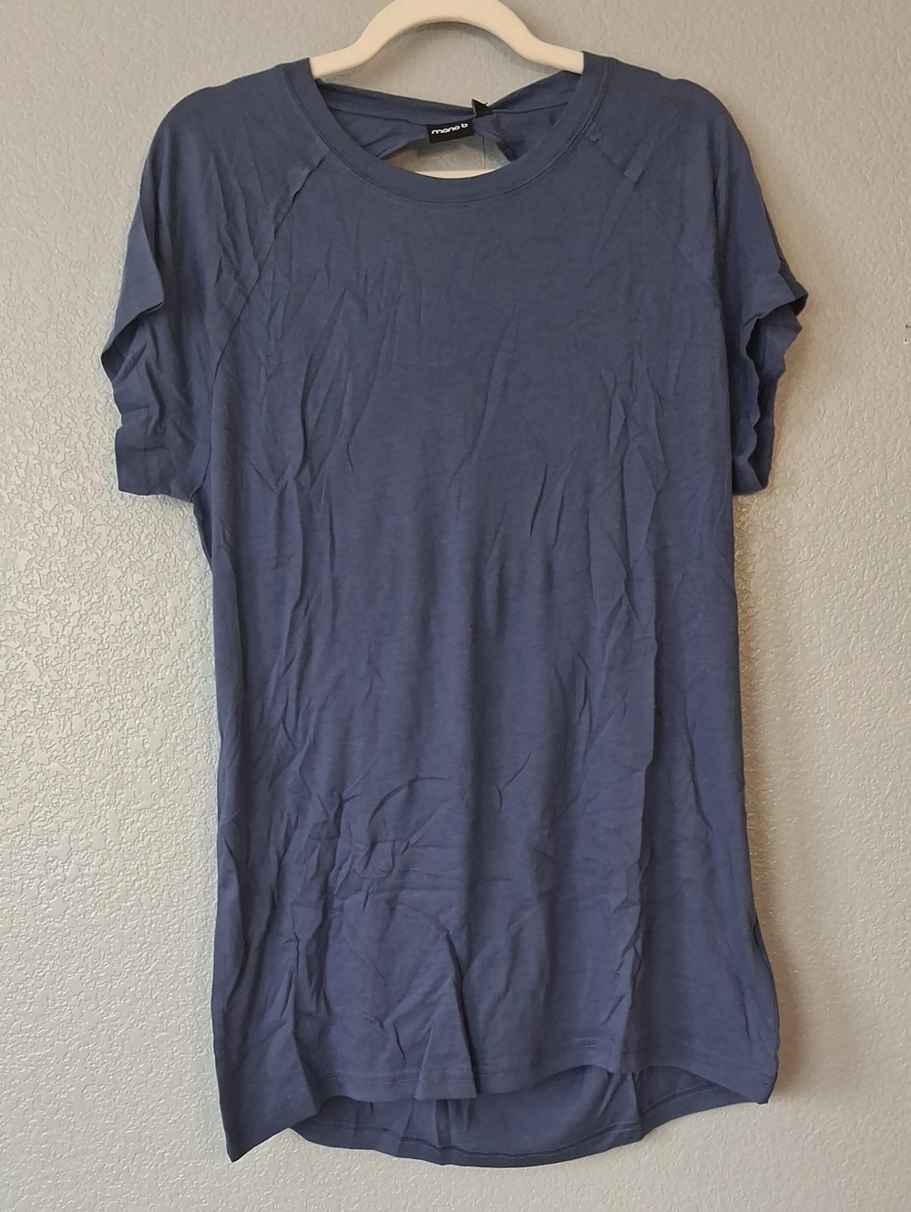 Mono B Slate Blue Short Sleeve Crew Tee